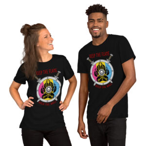 Keep The Flame Hold The Wall Pansexual Pride Unisex t-shirt