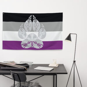 Asexual Wolf Pack Pride Flag (Horizontal)