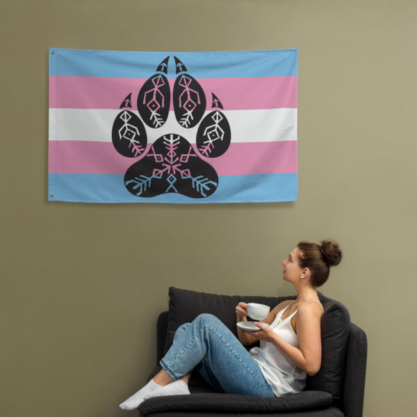 Transgender Wolf Pack Pride Flag (Horizontal)