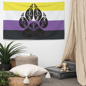 Nonbinary Wolf Pack Pride Flag (Horizontal)