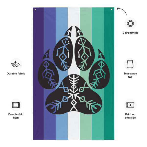 MLM Wolf Pack Pride Flag (Vertical) - Image 2