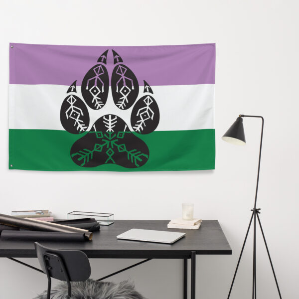 Genderqueer Wolf Pack Pride Flag