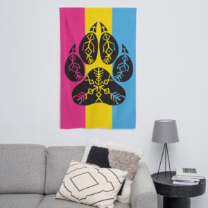 Pansexual Wolf Pack Pride Flag (vertical)