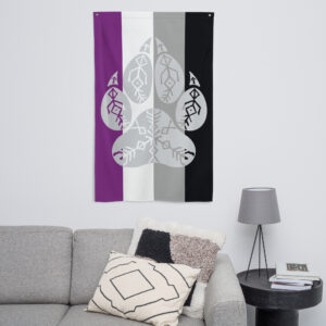 Asexual Wolf Pack Pride Flag (vertical)