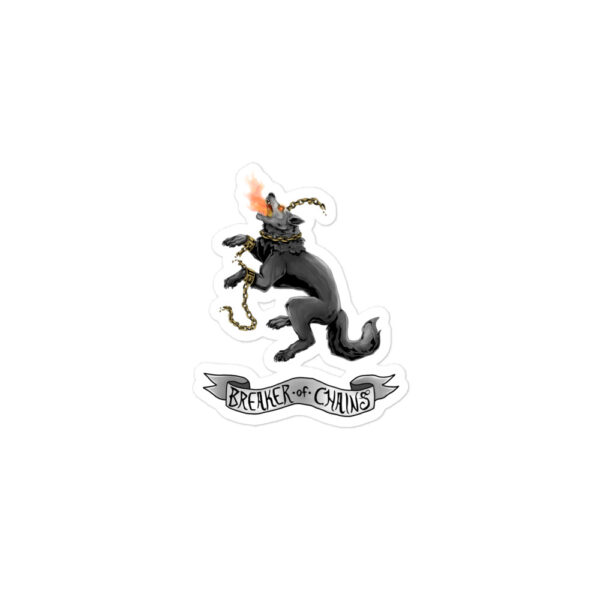 Fenrir Breaker of Chains (Black and White) Bubble-free stickers - Image 2
