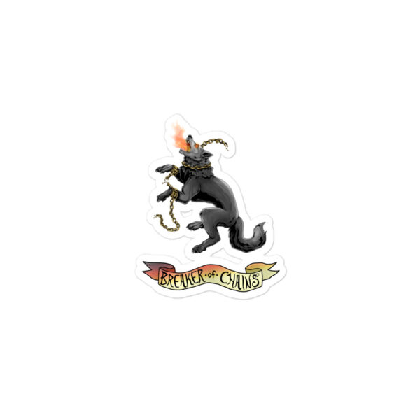 Fenrir Breaker of Chains (Color Banner) Bubble-free stickers
