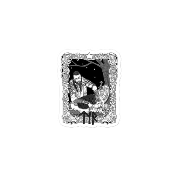 Tyr, God of Justice, Guidance, and Right Action Bubble-free stickers
