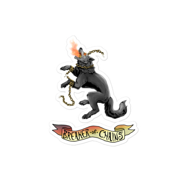 Fenrir Breaker of Chains (Color Banner) Bubble-free stickers - Image 2