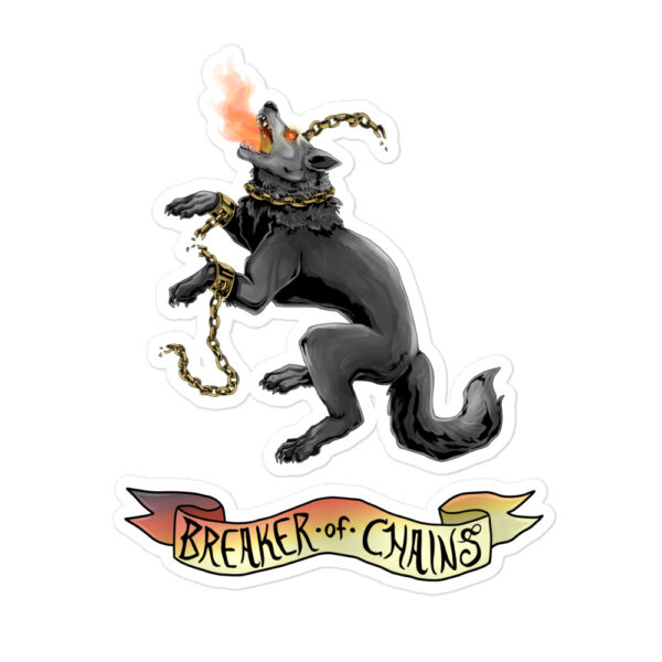 Fenrir Breaker of Chains (Color Banner) Bubble-free stickers - Image 3