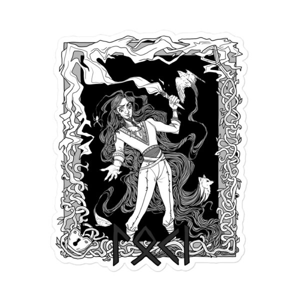 Loki (Black and White) Bubble-free stickers - Image 3