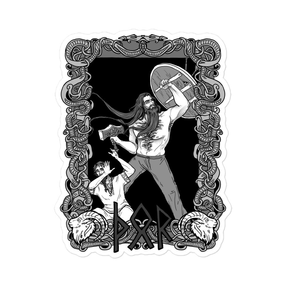 Thor, God of Protection Bubble-free stickers