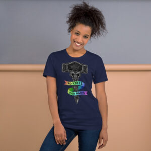No Knees for Nazis (Rainbow) Unisex t-shirt