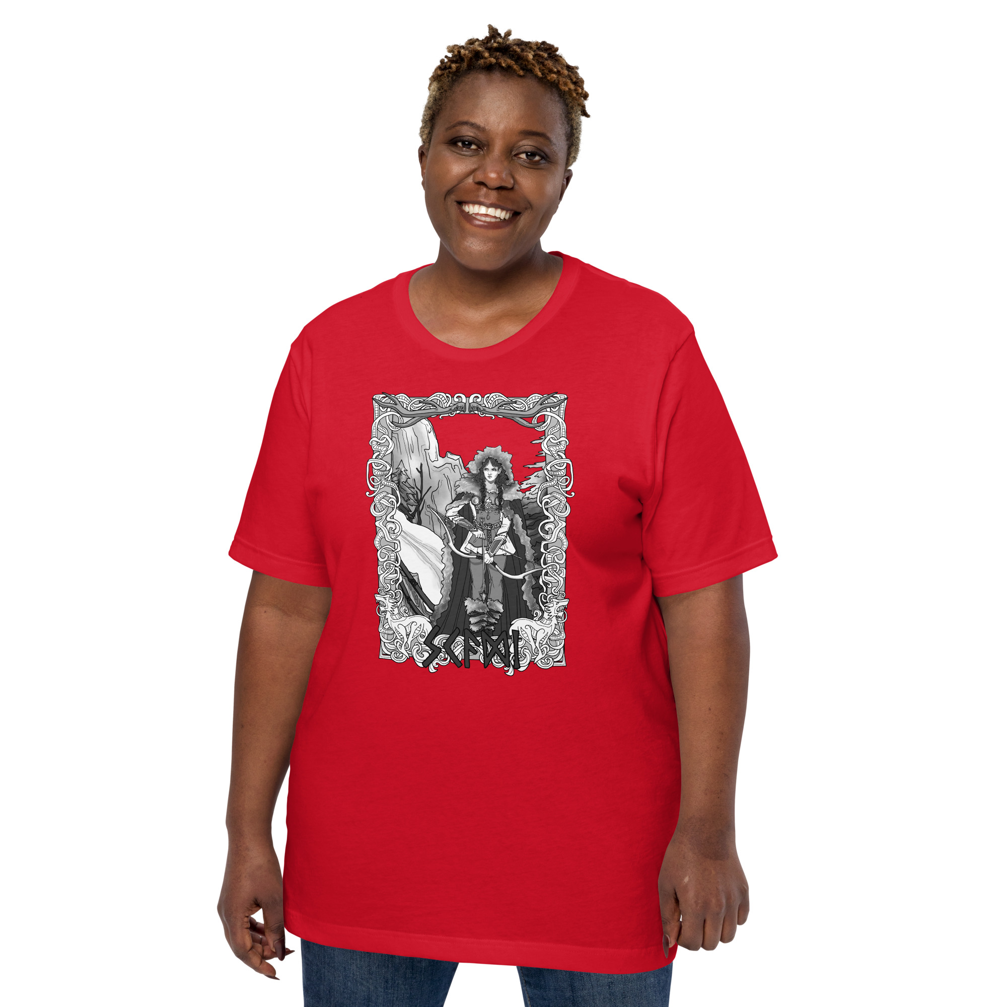 Skaði, Goddess of the Hunt Unisex t-shirt - Image 4