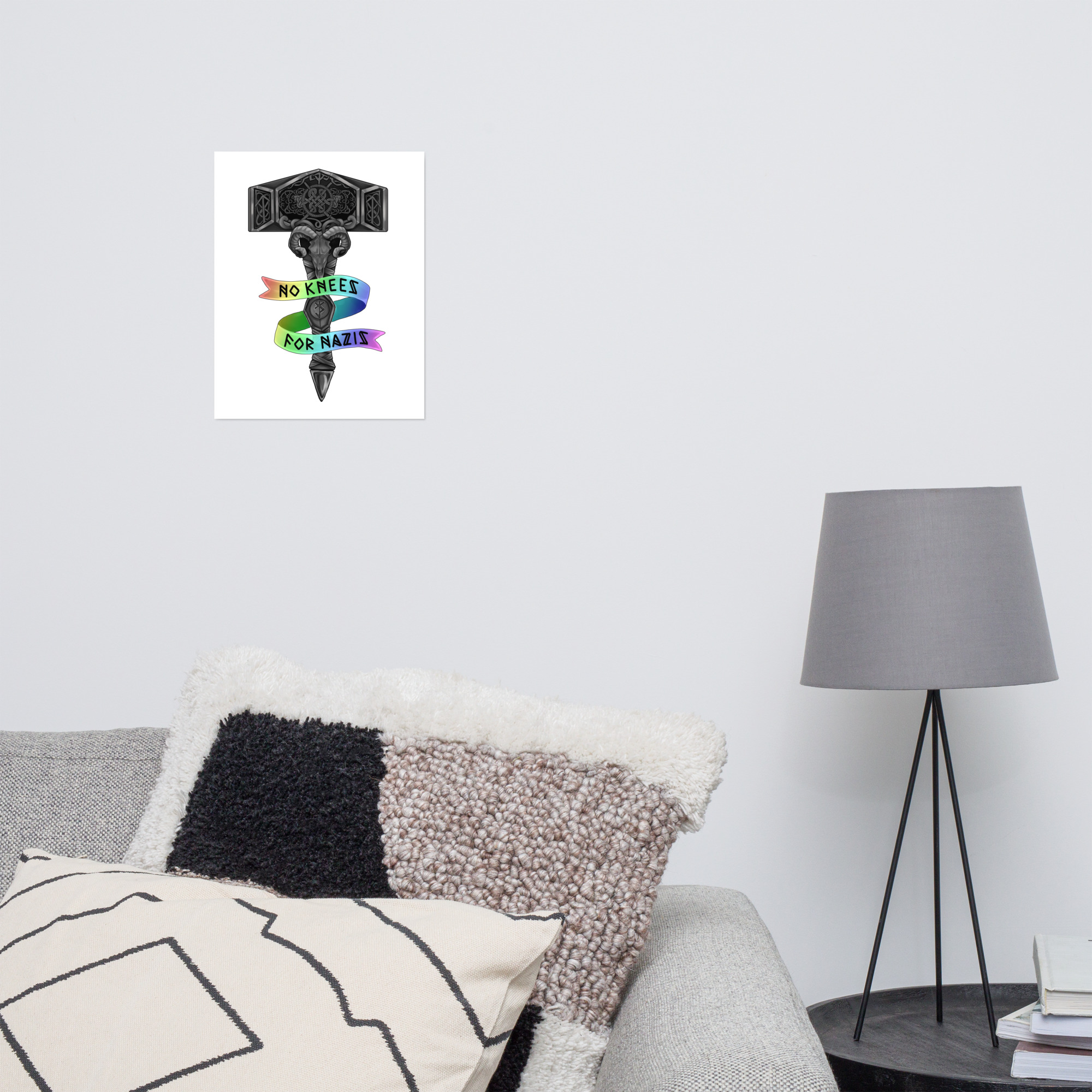 No Knees for Nazis (Rainbow) Poster - Image 2