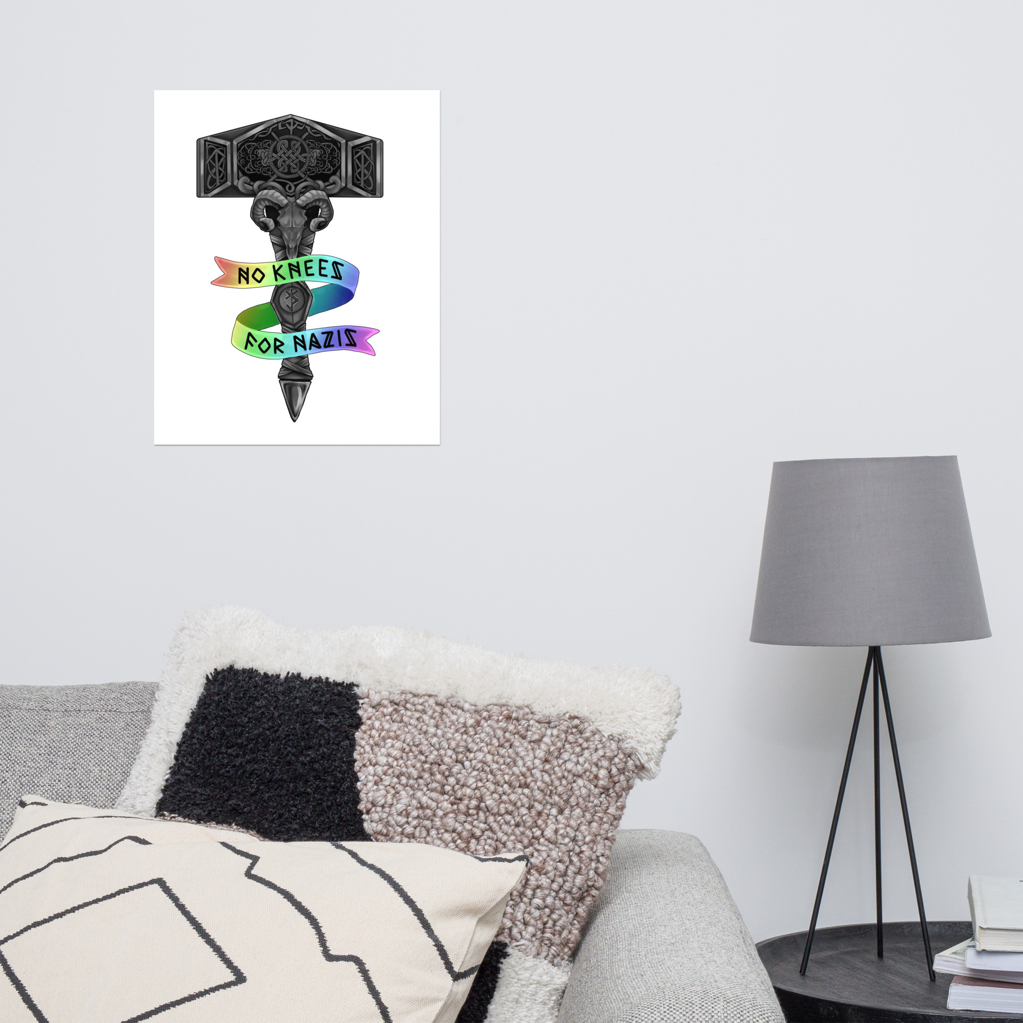 No Knees for Nazis (Rainbow) Poster - Image 6