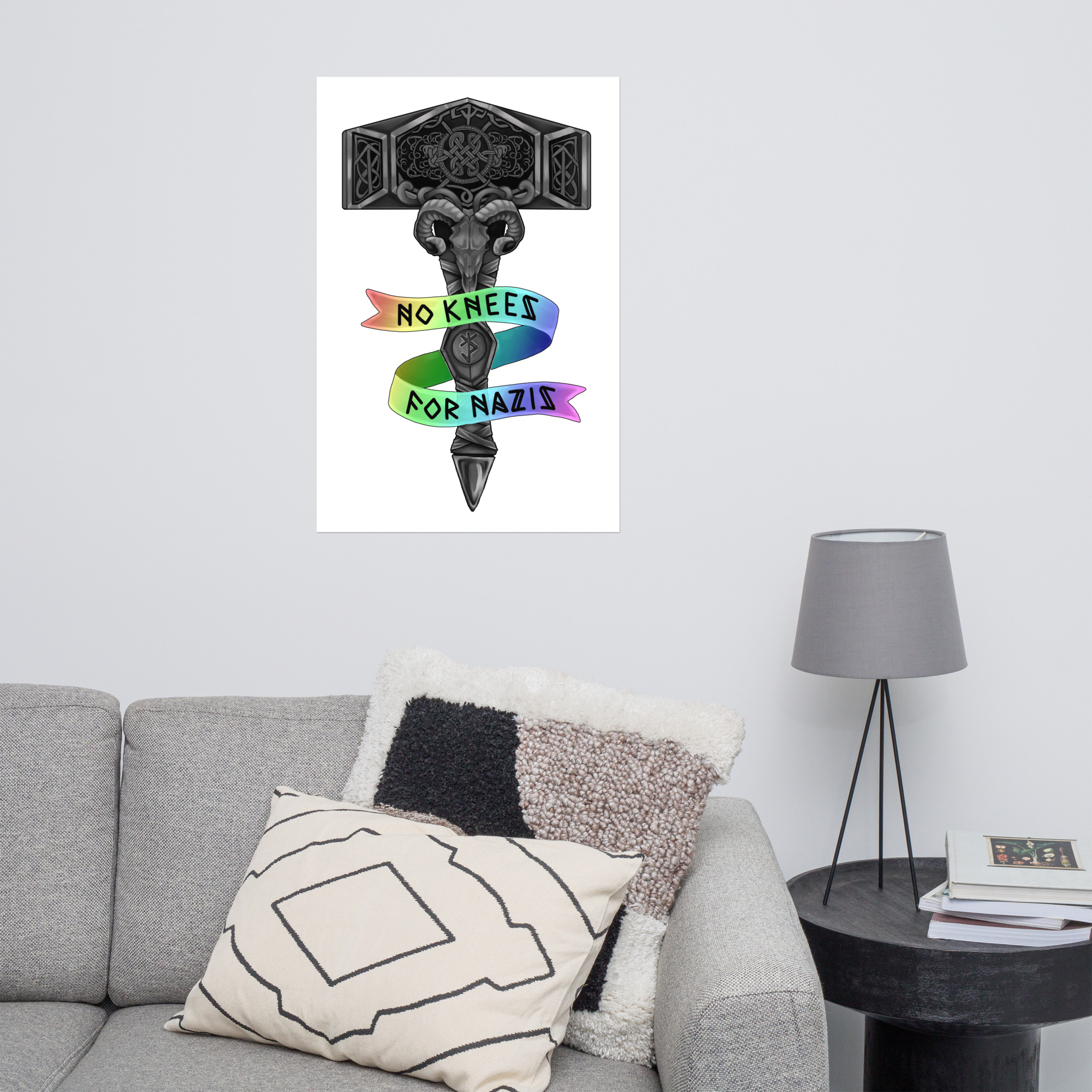 No Knees for Nazis (Rainbow) Poster - Image 5