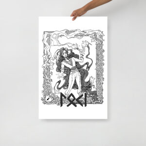 Loki God of Change (Black and White) Poster