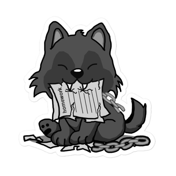 Fenrir ate my homework Bubble-free stickers - Image 3