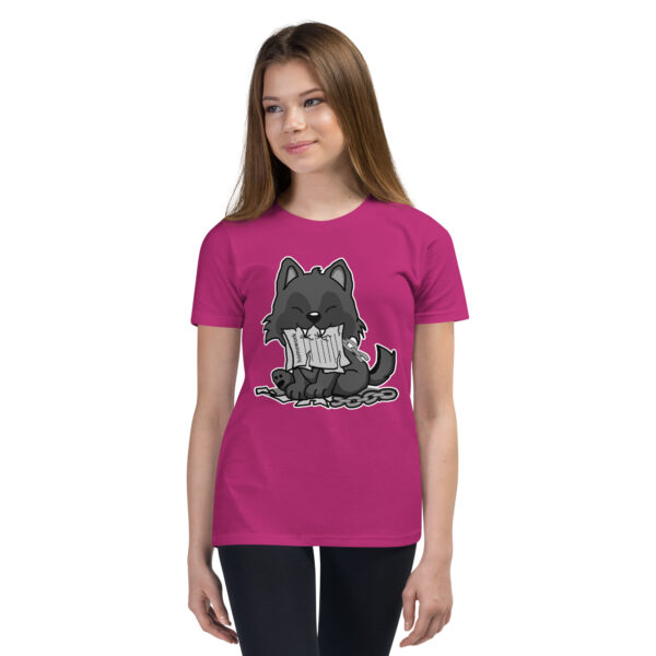 Fenrir Ate My Homework Youth Short Sleeve T-Shirt - Image 3