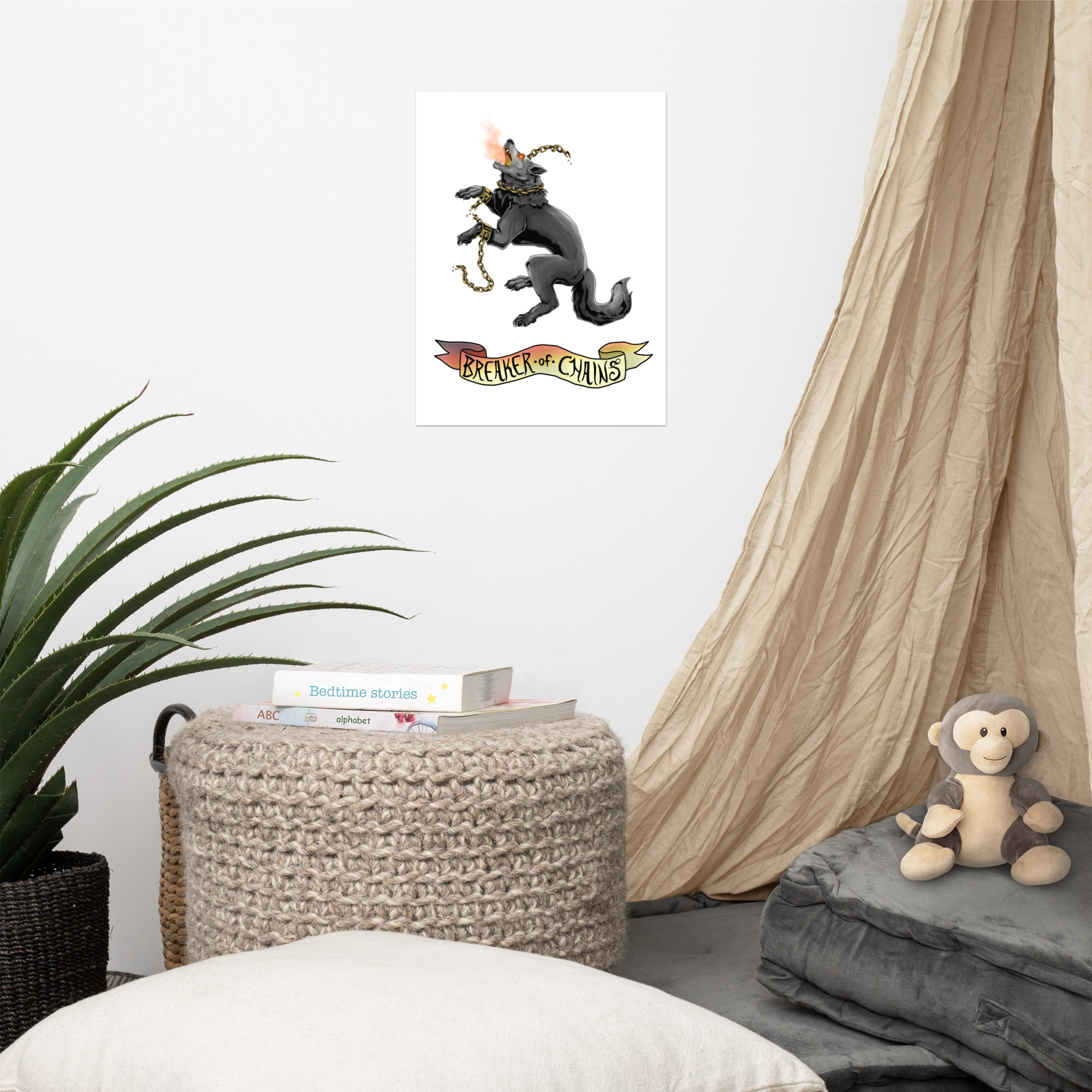 Fenrir, Breaker of Chains (Color Banner) Poster - Image 3