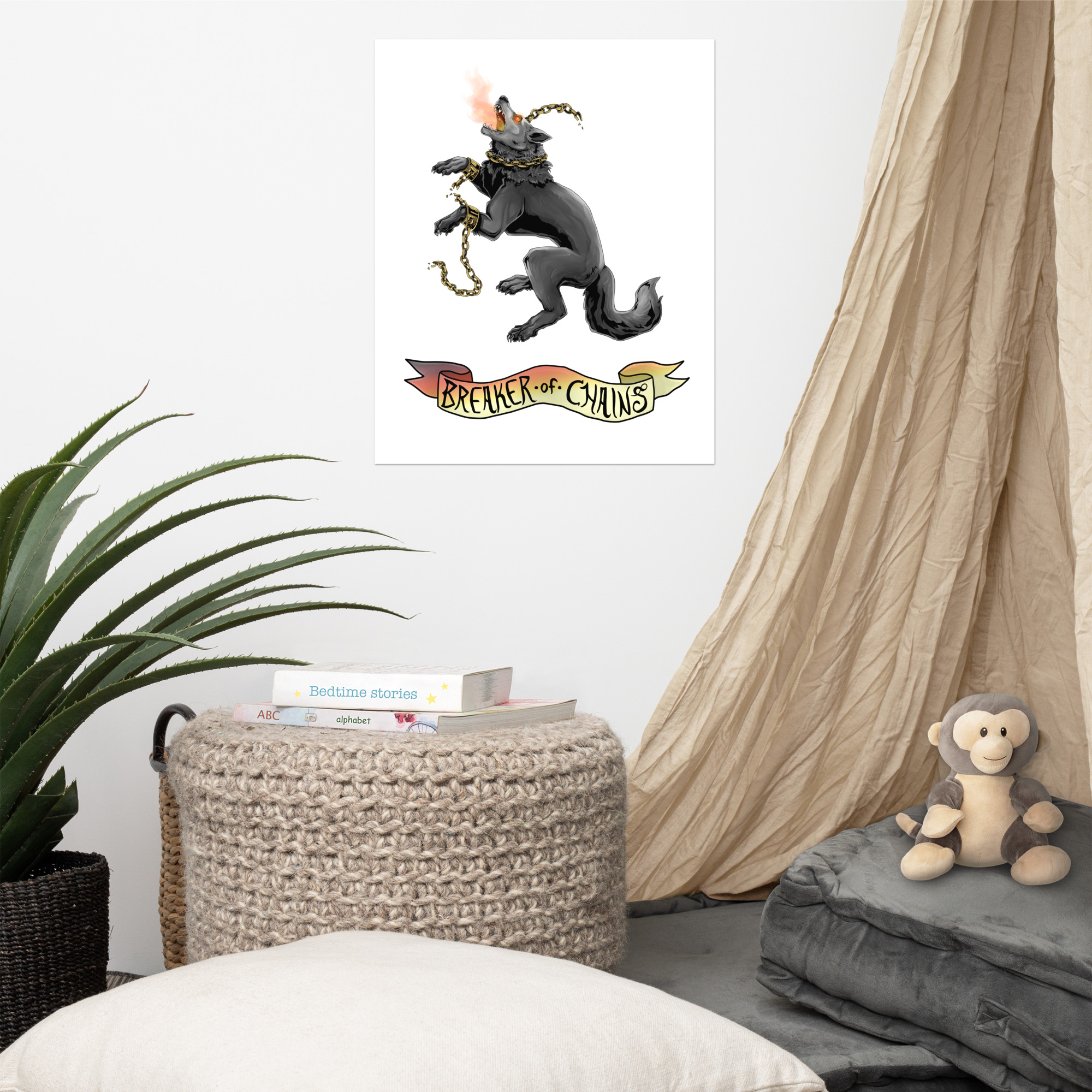 Fenrir, Breaker of Chains (Color Banner) Poster