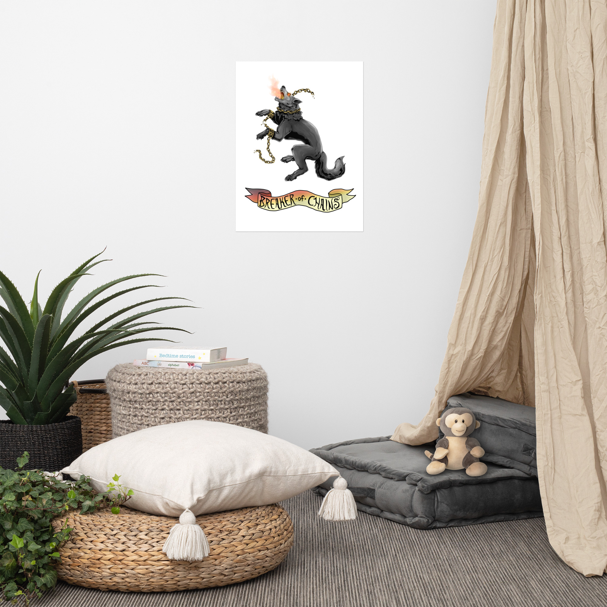 Fenrir, Breaker of Chains (Color Banner) Poster - Image 4