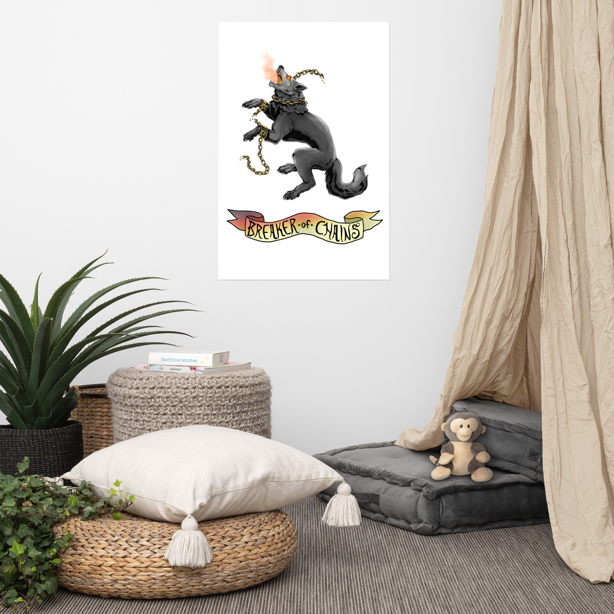 Fenrir, Breaker of Chains (Color Banner) Poster - Image 5