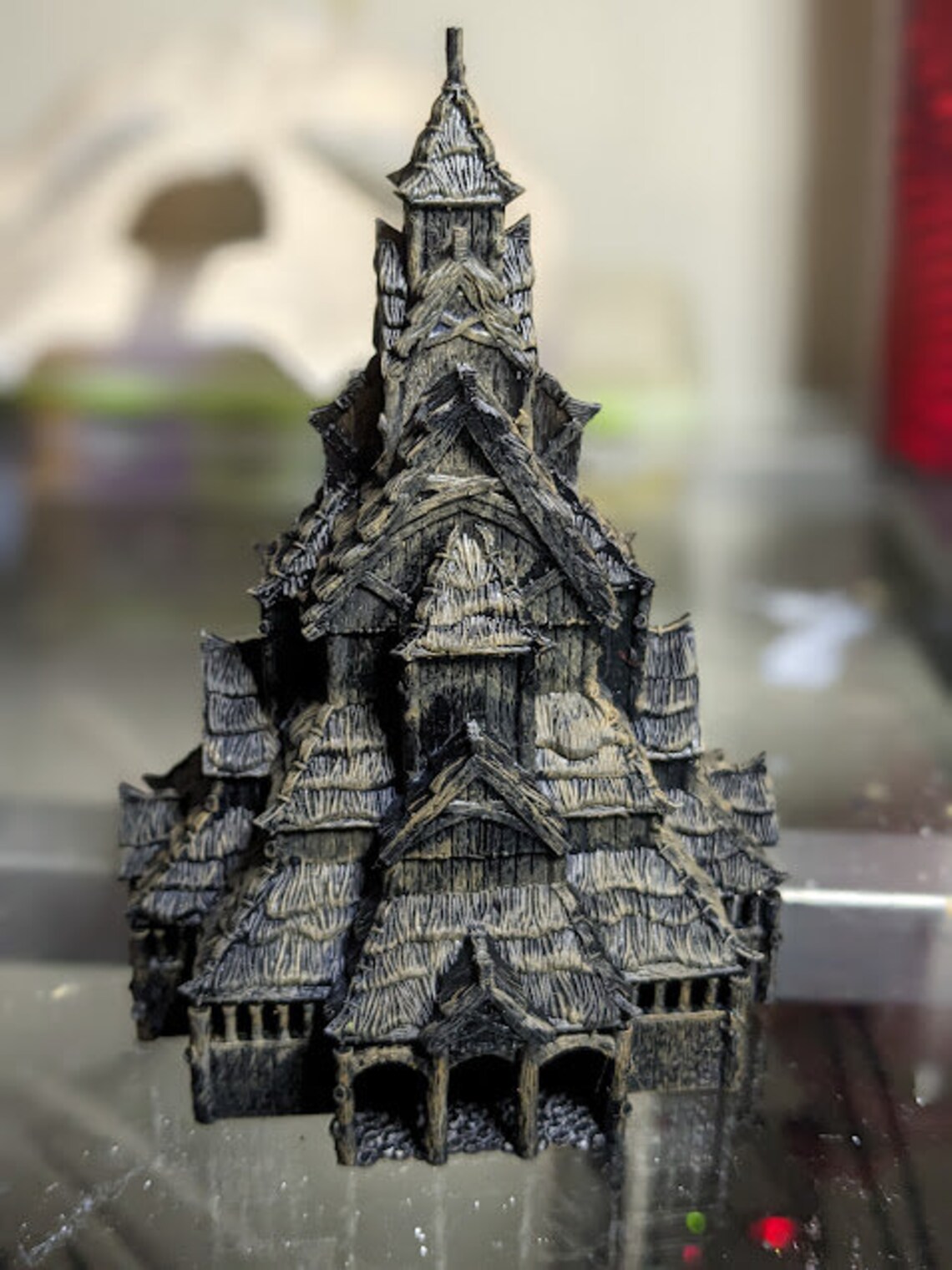 Resin Nordic Stave Church Altar Piece