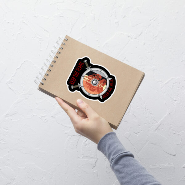 Keep the Flame Hold the Wall Solarian Pride Bubble-free stickers