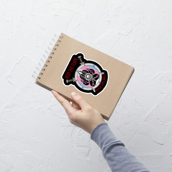 Keep the Flame Hold the Wall Transgender Pride Bubble-free stickers