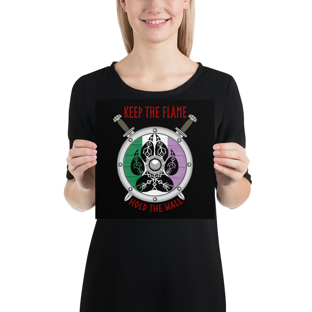 Genderqueer Keep the Flame Hold the Wall Poster - Image 2