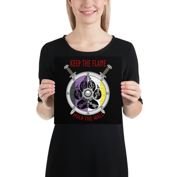 Nonbinary Keep the Flame Hold the Wall Poster - Image 2