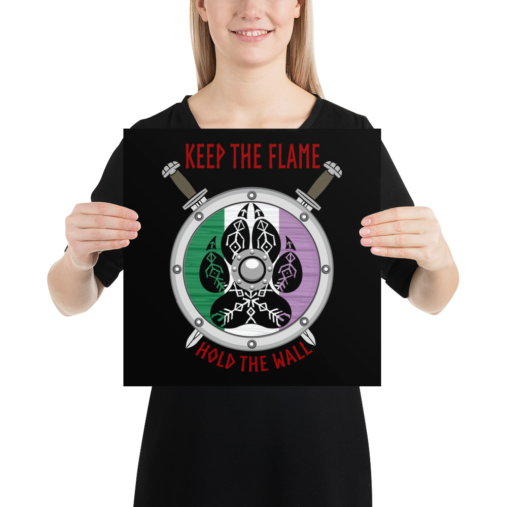 Genderqueer Keep the Flame Hold the Wall Poster - Image 4