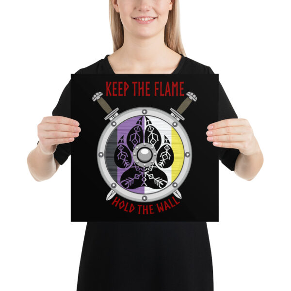 Nonbinary Keep the Flame Hold the Wall Poster - Image 4