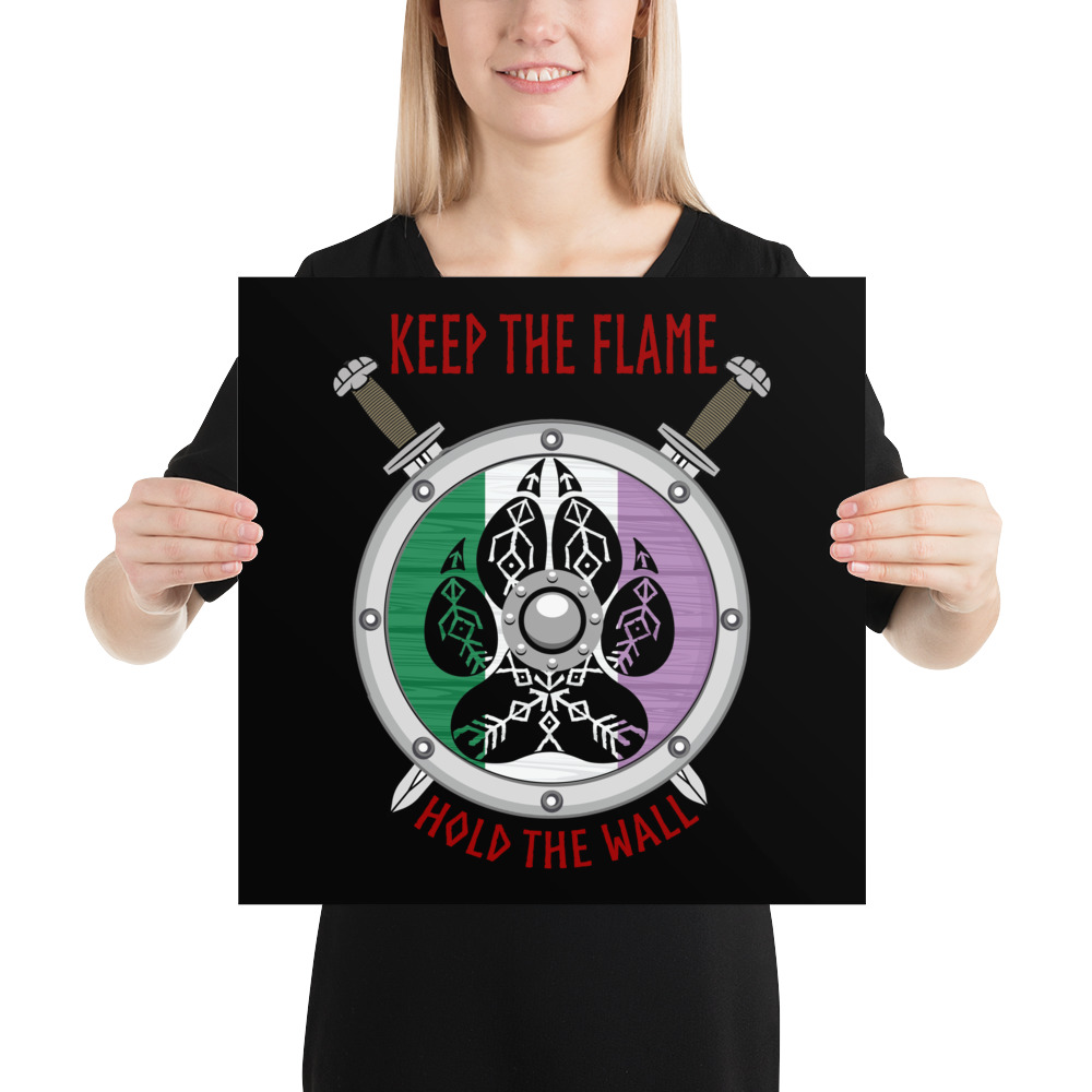 Genderqueer Keep the Flame Hold the Wall Poster - Image 5