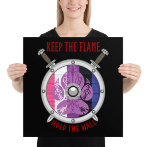 Genderfluid Keep the Flame Hold the Wall Poster