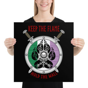 Genderqueer Keep the Flame Hold the Wall Poster
