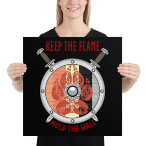 Solarian Keep the Flame Hold the Wall Poster