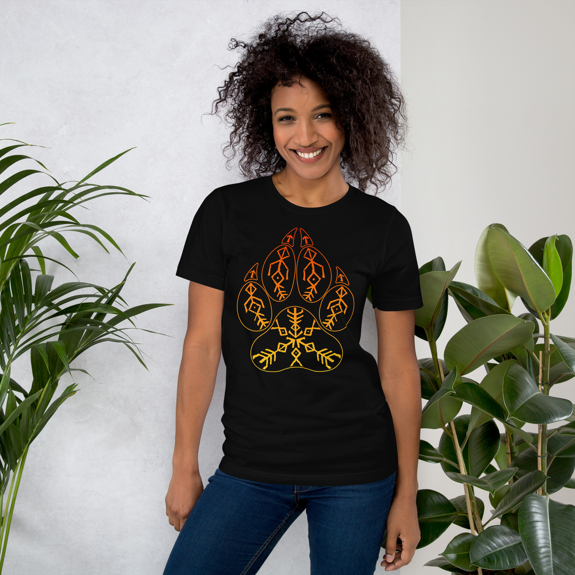 Wolf Pack flame Paw Unisex t-shirt