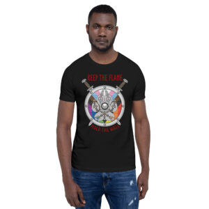 Keep The Flame Hold The Wall Progress Pride Unisex t-shirt