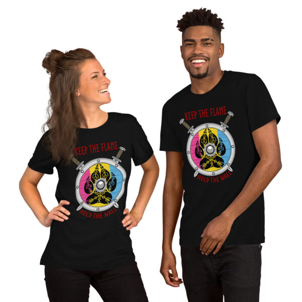 Keep The Flame Hold The Wall Pansexual Pride Unisex t-shirt