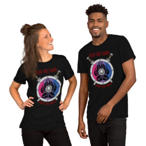 Keep The Flame Hold The Wall Bisexual Pride Unisex t-shirt