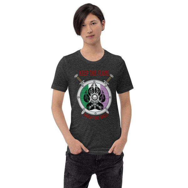 Keep The Flame Hold The Wall Genderfluid Pride Unisex t-shirt - Image 2