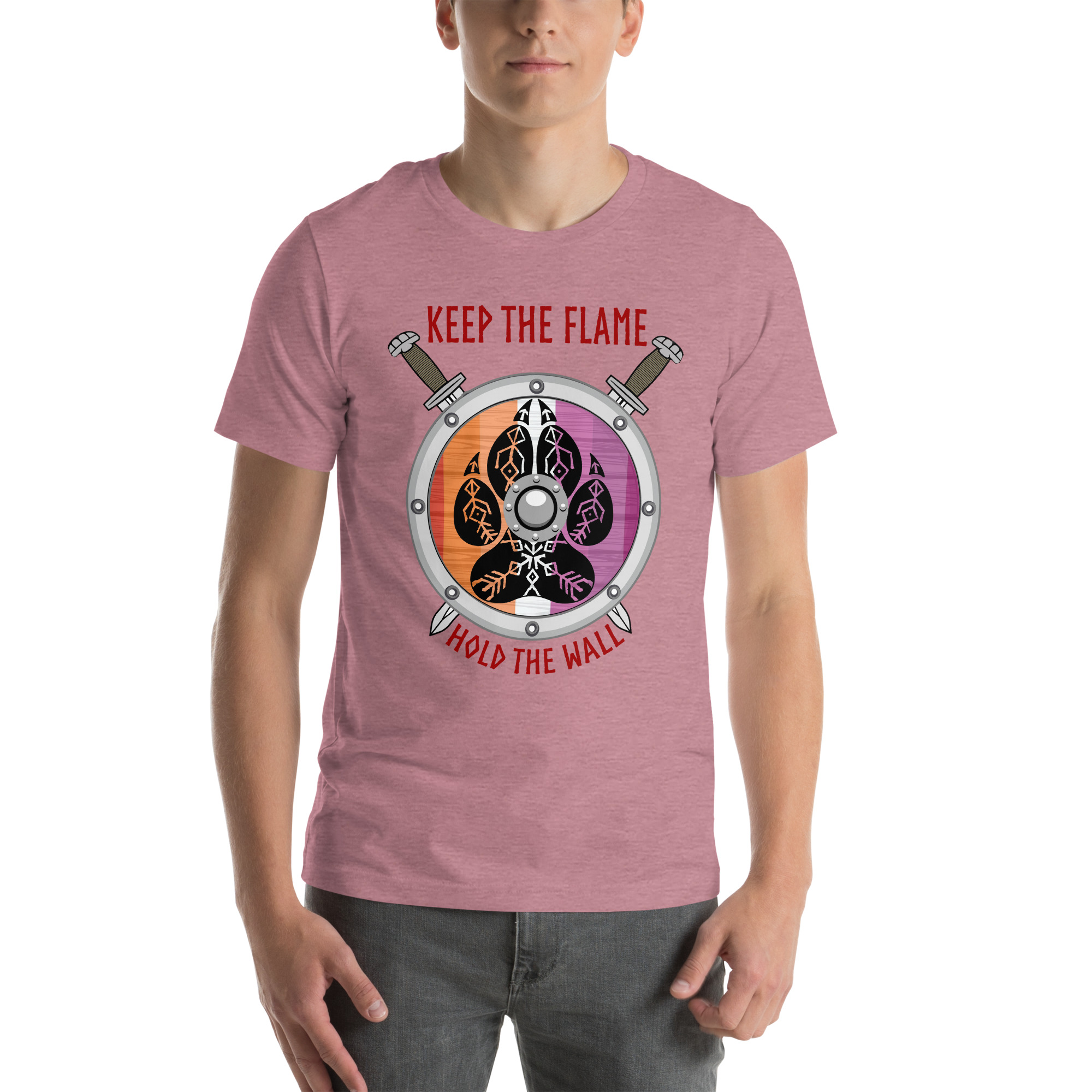 Keep The Flame Hold The Wall Lesbian Pride Unisex t-shirt - Image 3