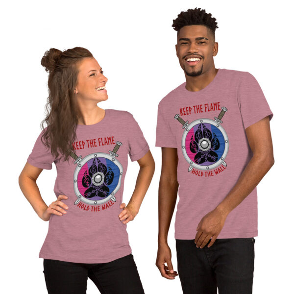 Keep The Flame Hold The Wall Bisexual Pride Unisex t-shirt - Image 4