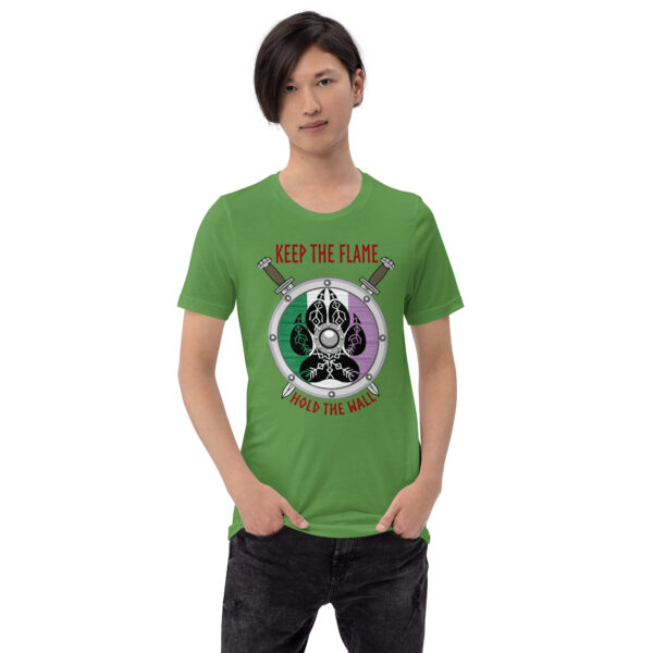 Keep The Flame Hold The Wall Genderfluid Pride Unisex t-shirt - Image 3