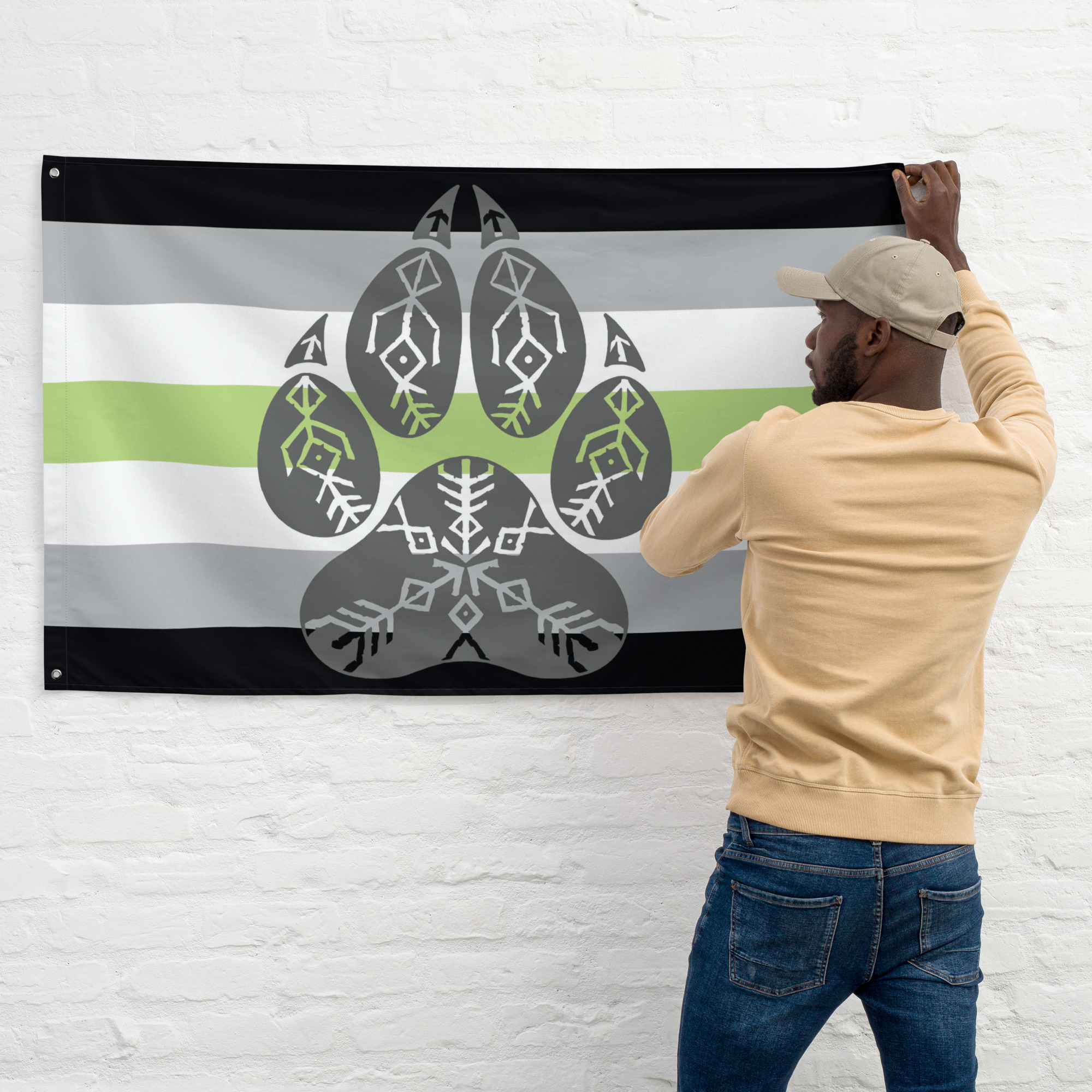 Wolf Pack Agender Pride Flag - Horizontal