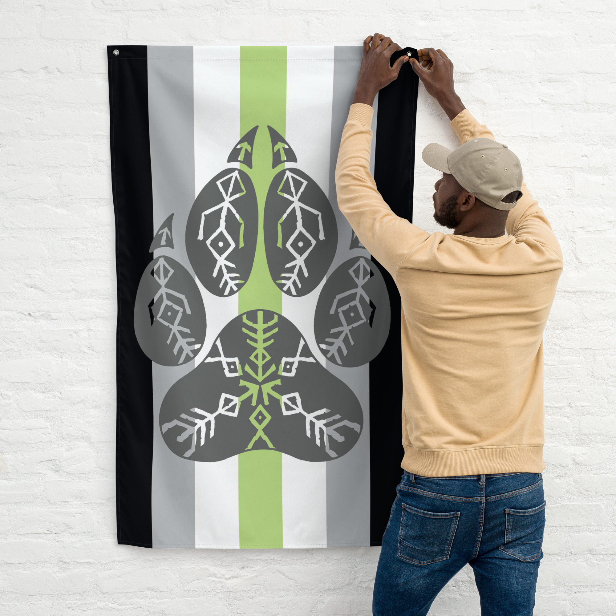 Wolf Pack Agender Pride Flag - Vertical