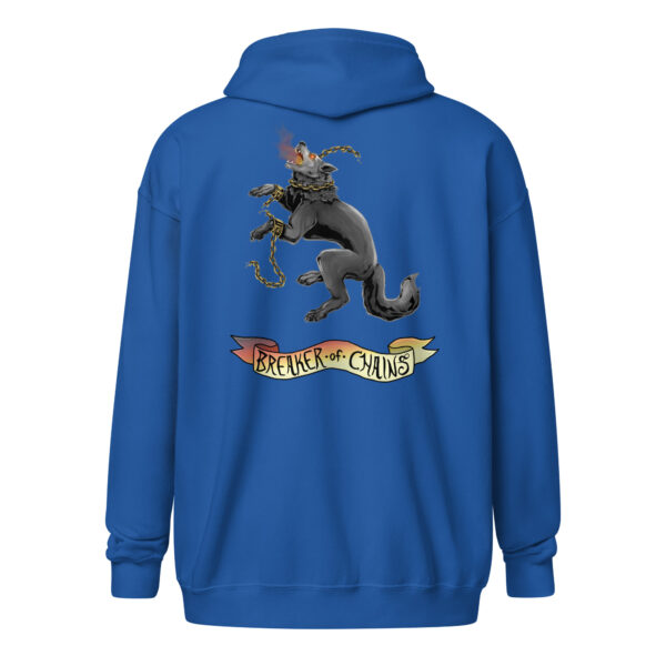 Fenrir Breaker of Chains Color Unisex heavy blend zip hoodie - Image 2