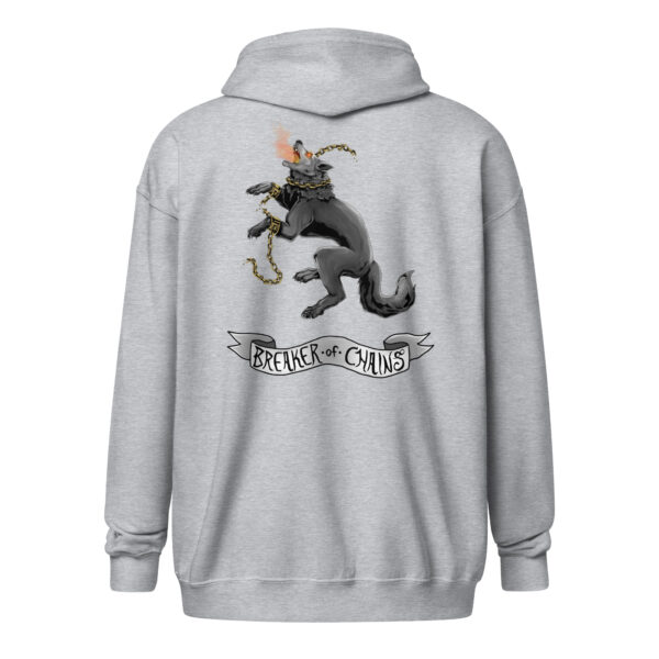 Fenrir Breaker of Chains Unisex heavy blend zip hoodie - Image 4